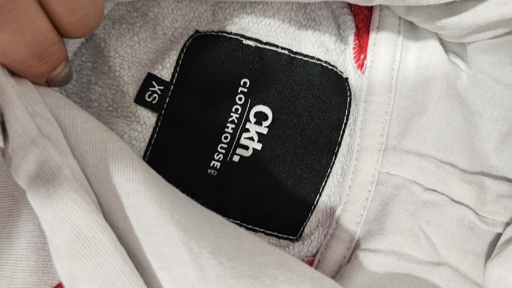 Hanorac alb cu glugă 164-170 (XS)