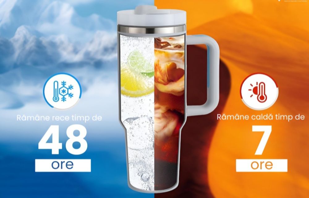 Nou: Cana Stanley Verde + 4 accesorii