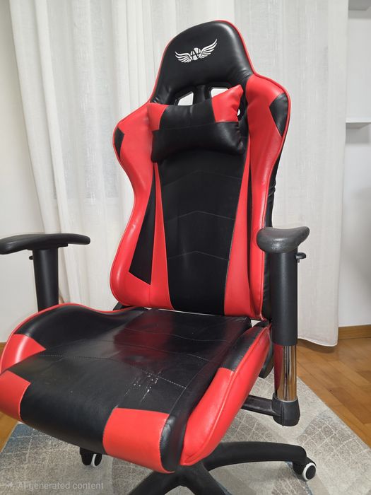 Scaun de gaming Rosu-Negru
