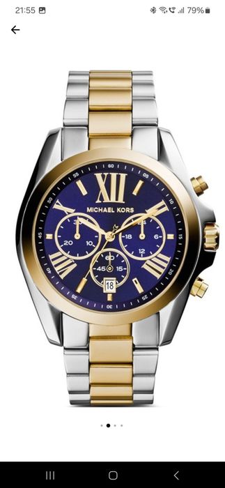 Michael Kors - Ceas cronograf cu bratara metalica Bradshaw, Argintiu/A