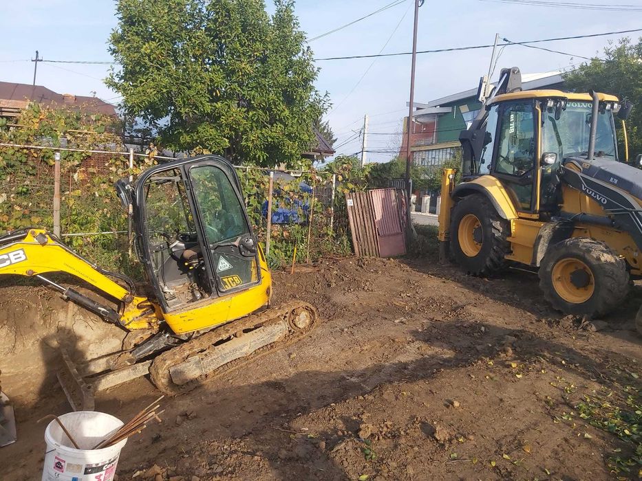 Inchiriere utilaje Miniexcavator 3,5t,2xBuldoexcavatoare,Cilindru 2t