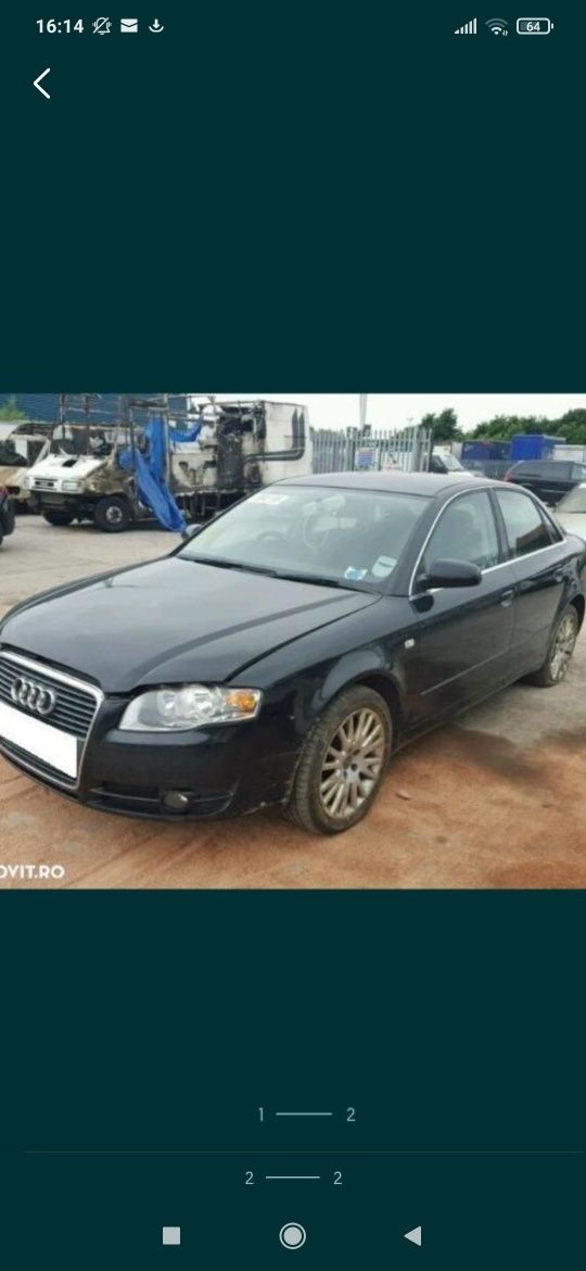 Bara spate ,capota portbagaj,ușa ,macara geam ,geam lateral Audi A4 b7