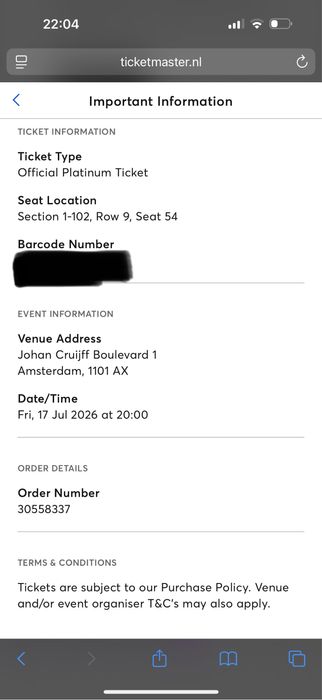 Bilete The Weekend Amsterdam - 17 iulie 2026