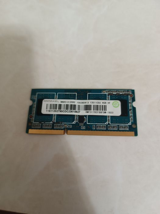 Оперативный память DDR 3 , 4 GB, 1600 MGH, 1,35 V