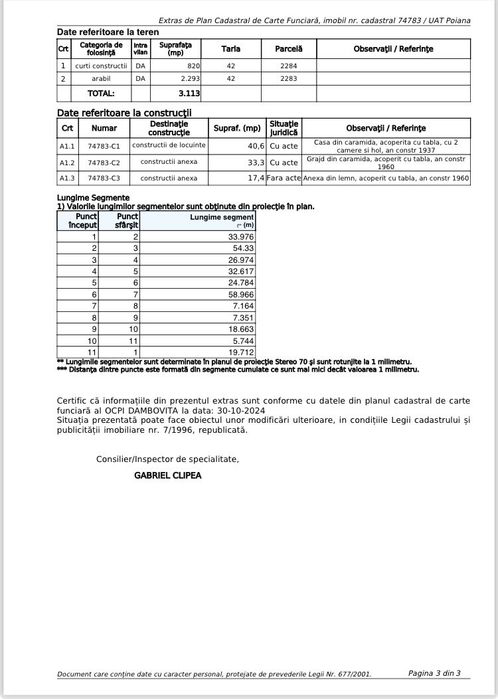 Teren 3113 mp cu casă – Poiana, Dâmbovița