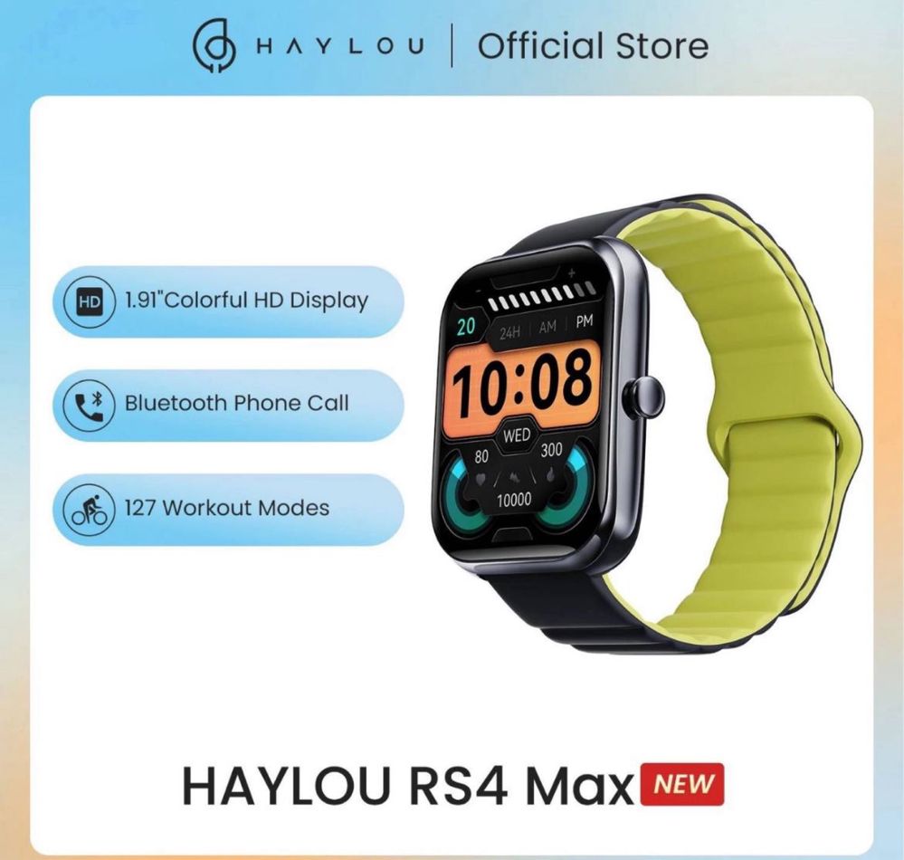 Умный смарт часы Haylou rs4 max Гарантия есть!