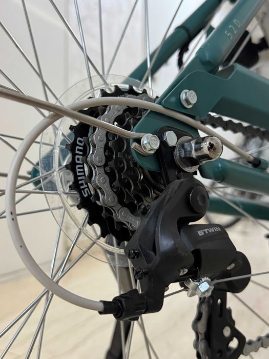 Bicicleta oras Elops cadru jos verde 7 viteze NOUA