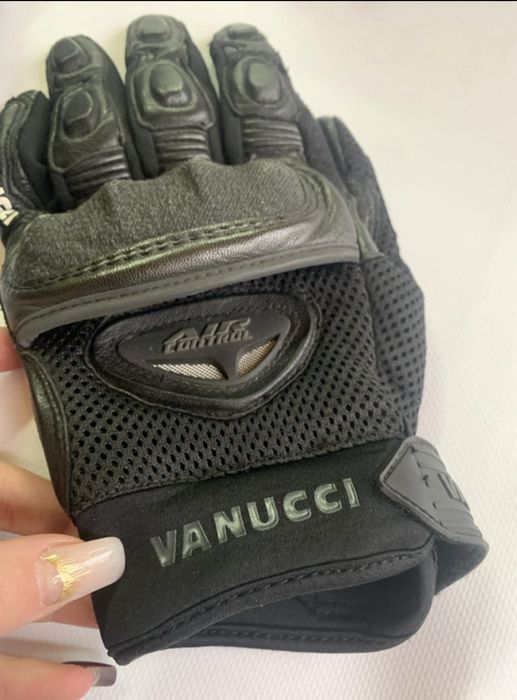 Mănuși moto Vanucci din piele, protecții rigide – mărime 3XL / 12