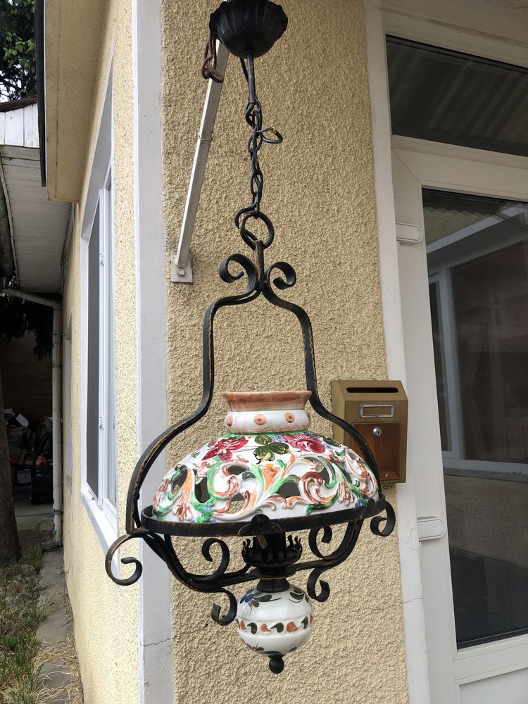 Candelabru,lustra,lampa rustica de tavan bavareza