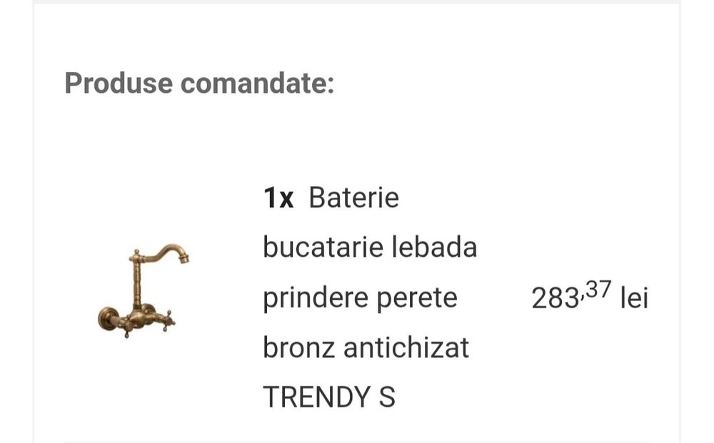 Vand baterie bucatarie/baie retro