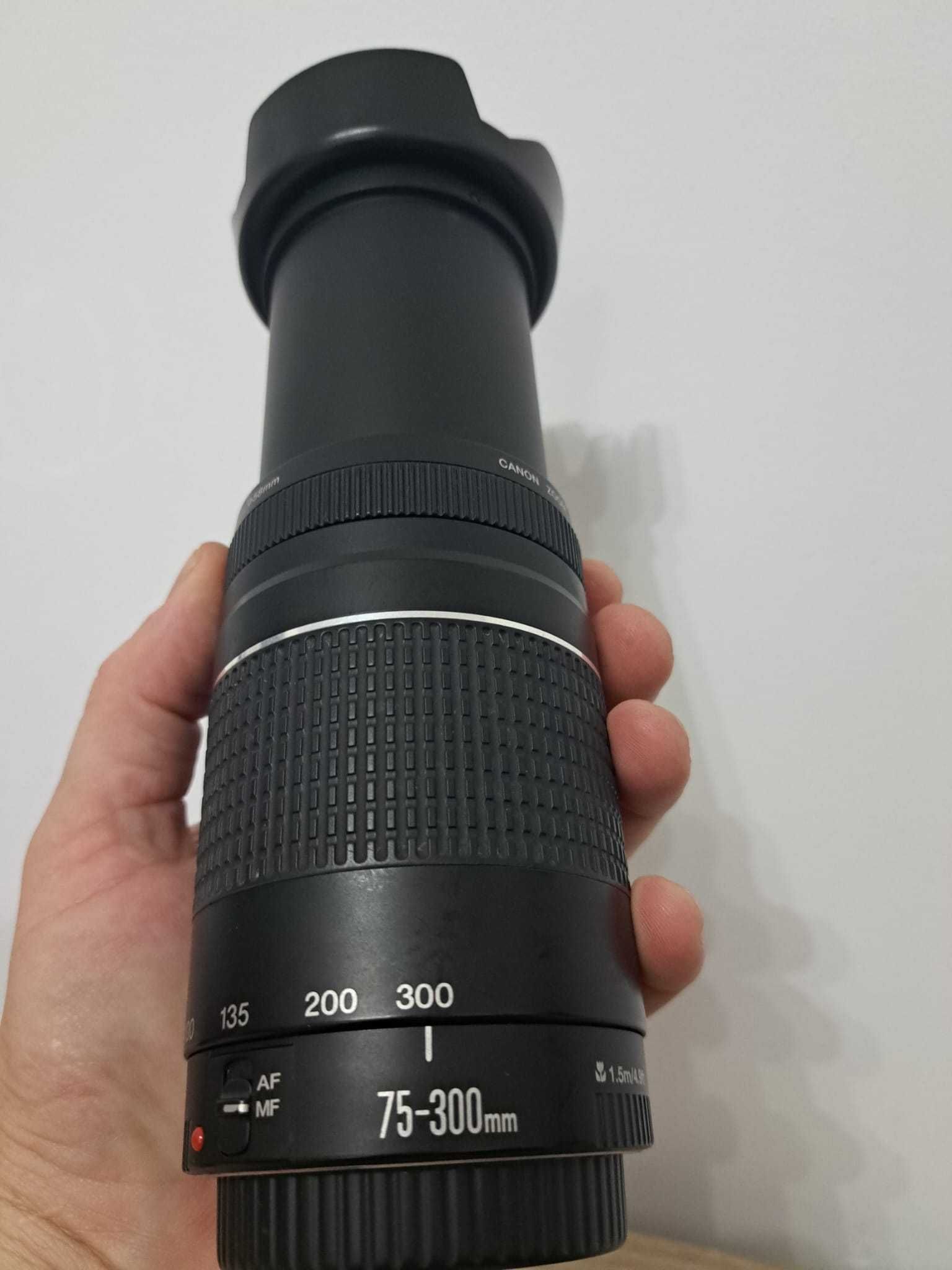 Obiective canon 75-300 mm si 50 mm EF