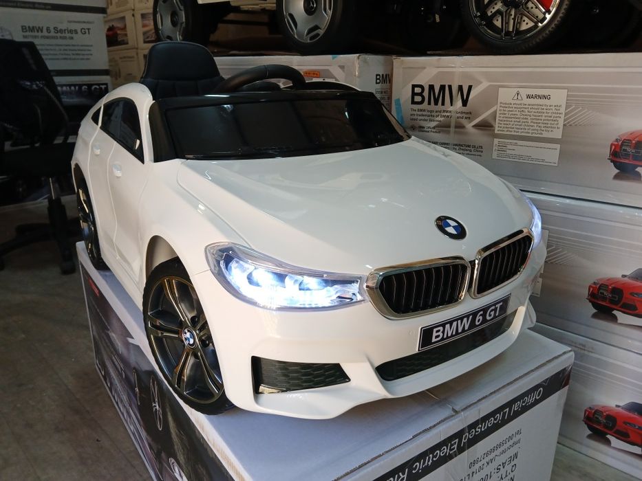 Промо!!Акумулаторен джип BMW GT6 с меки гуми и кожена седалка