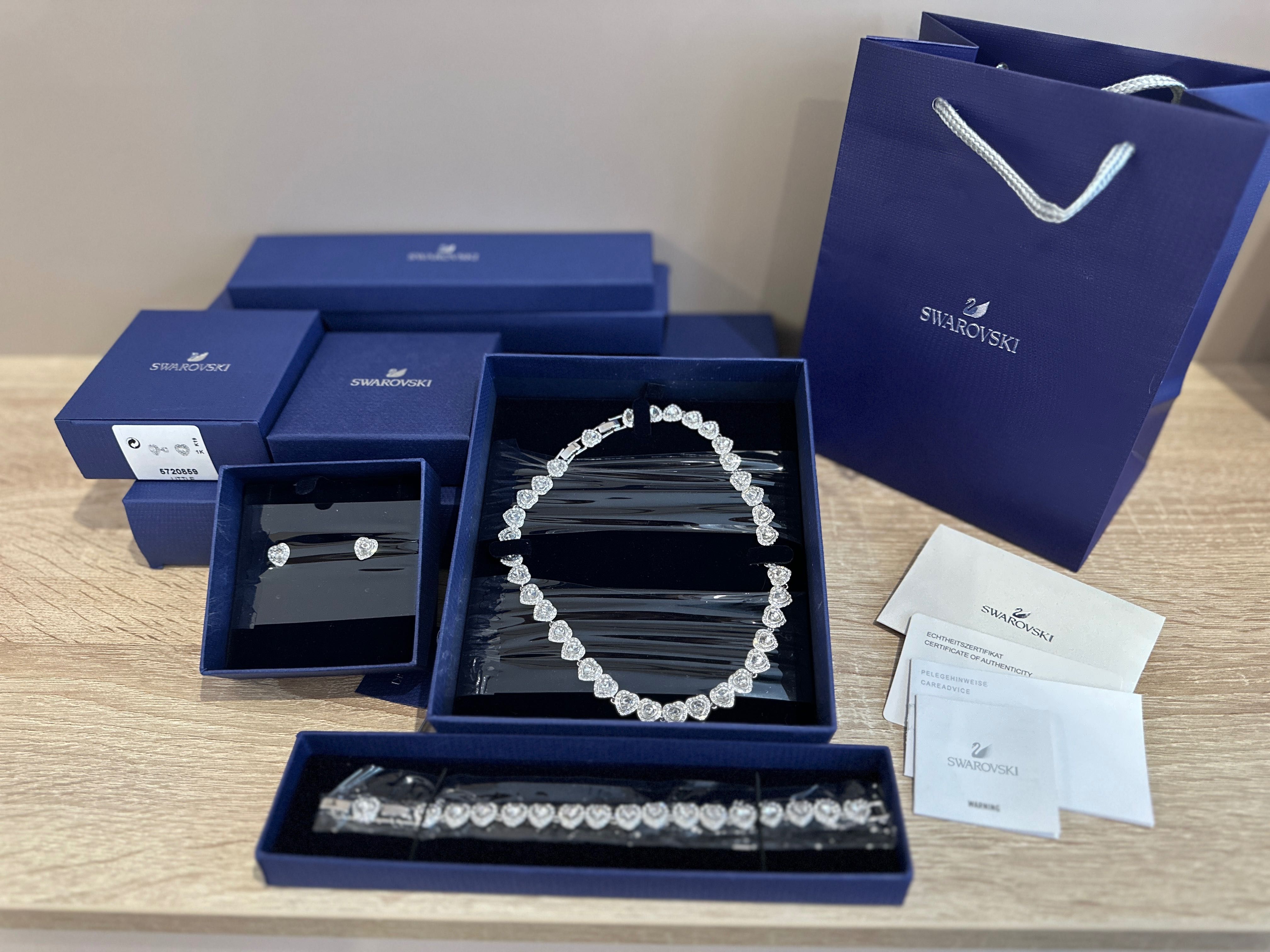 Set Swarovski Ariana Grande Angelic tennis colier, bratara, cercei