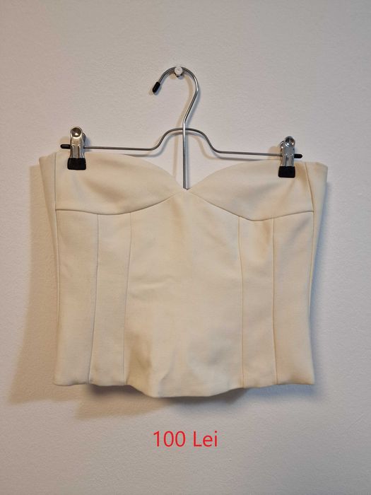 Zara corset alb, marime XS