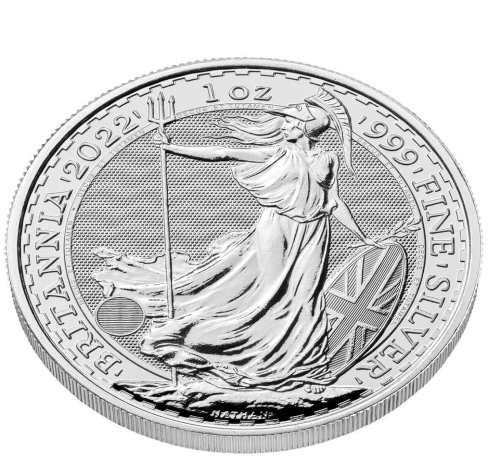 Moneda lingou argint 999 Britannia 2022