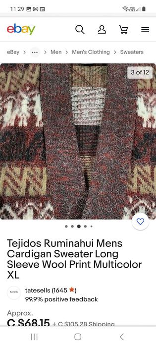 Cardigan original Ecuador