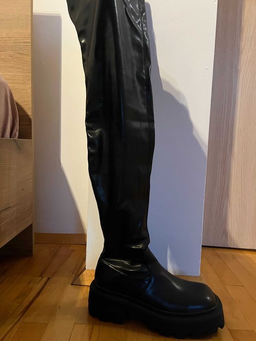 Buffalo дамски ботуши над коляното – елегантен модел, 37 номер, нови