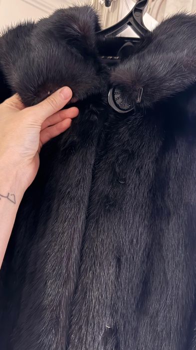 Шуба  и косынка норка