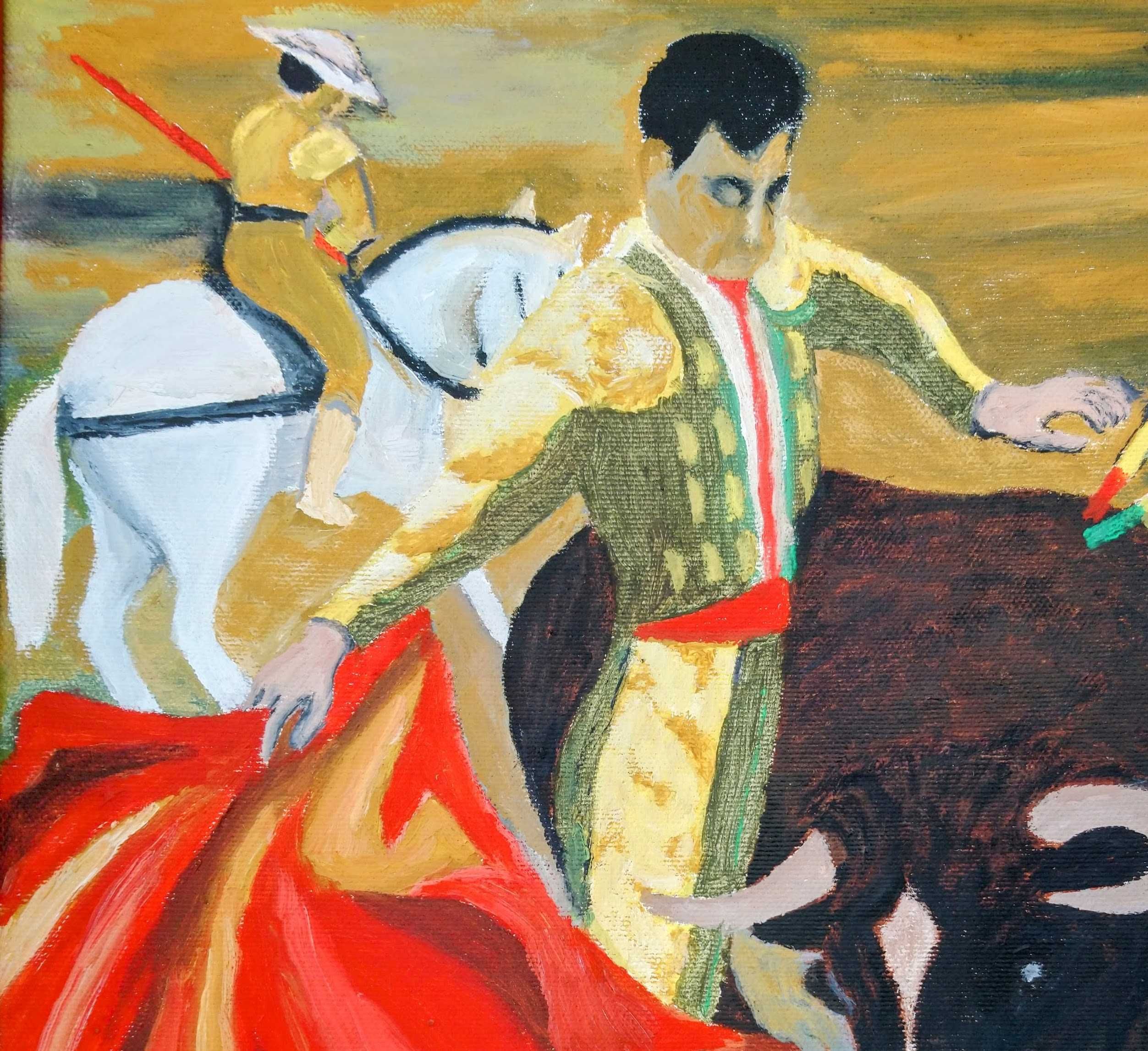 Pictura pe panza reprezentind un matador