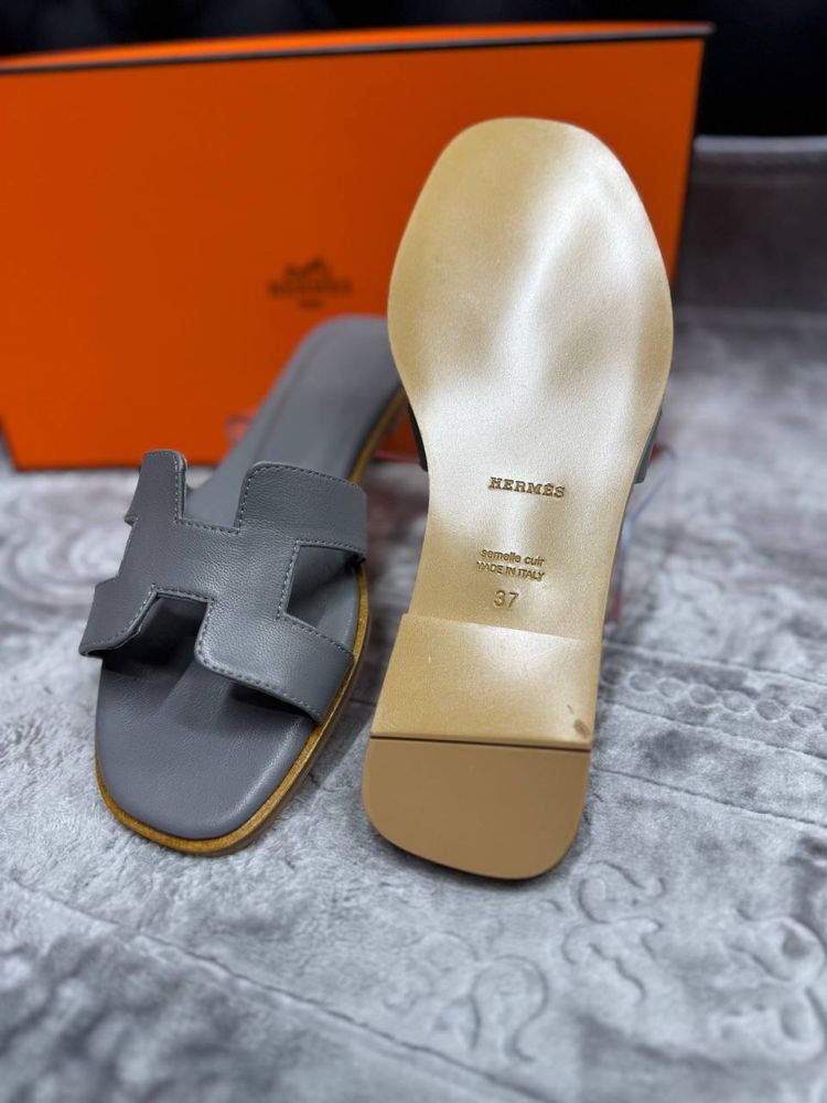Papuci hermes piele naturala