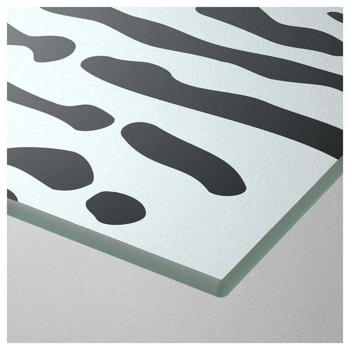 Дизайнерско бюро със стъклен плот и две шкафчета ИКЕА