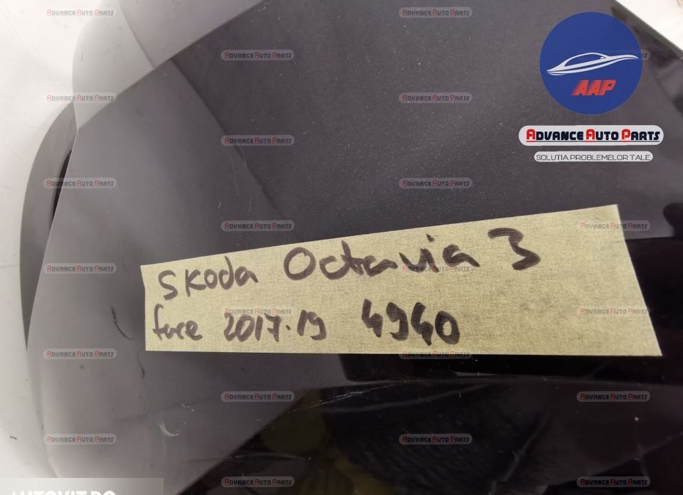 Предна броня фейслифт с оригинални пръскалки Шкода Октавия 3 / Shkoda