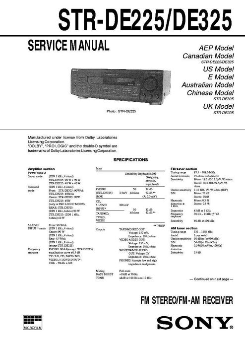 Sony receiver cinema stereo/surround 4+1 , buna stare