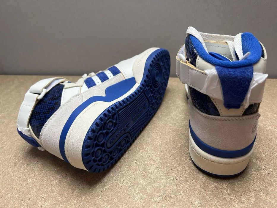 ADIDAS FORUM 84 HIGH HI - WHITE / BLUE / GOLD - FZ6300 чисто нови 44