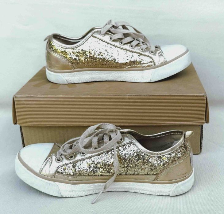 UGG EVERA GILITTER Gold Sneakers Piele Original