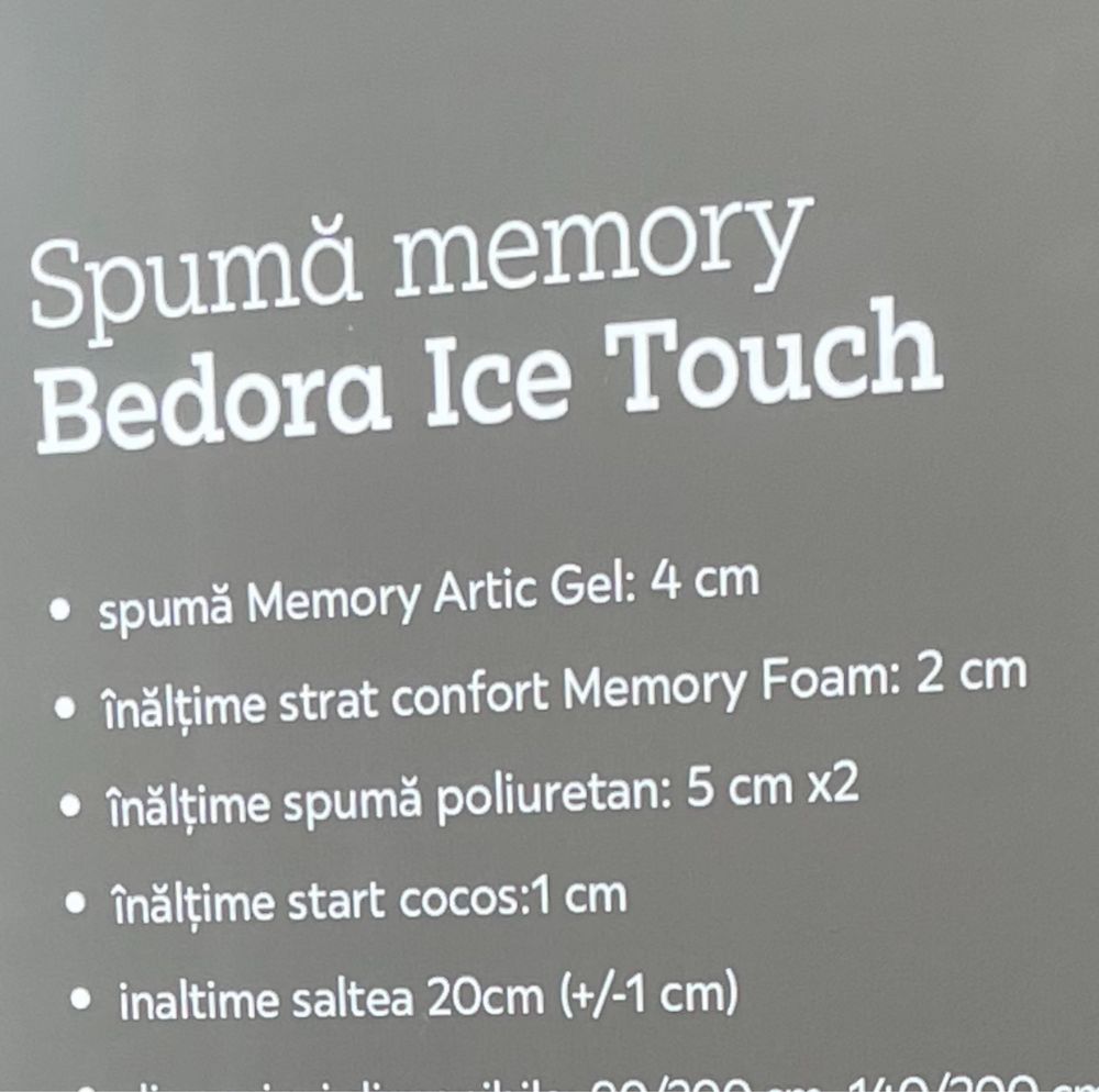 Saltea Bedora Ice Touch 180/200