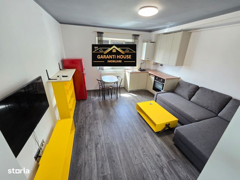 Bloc nou, zona Nucului, garsoniera mobilata si utilata, 200€/Luna