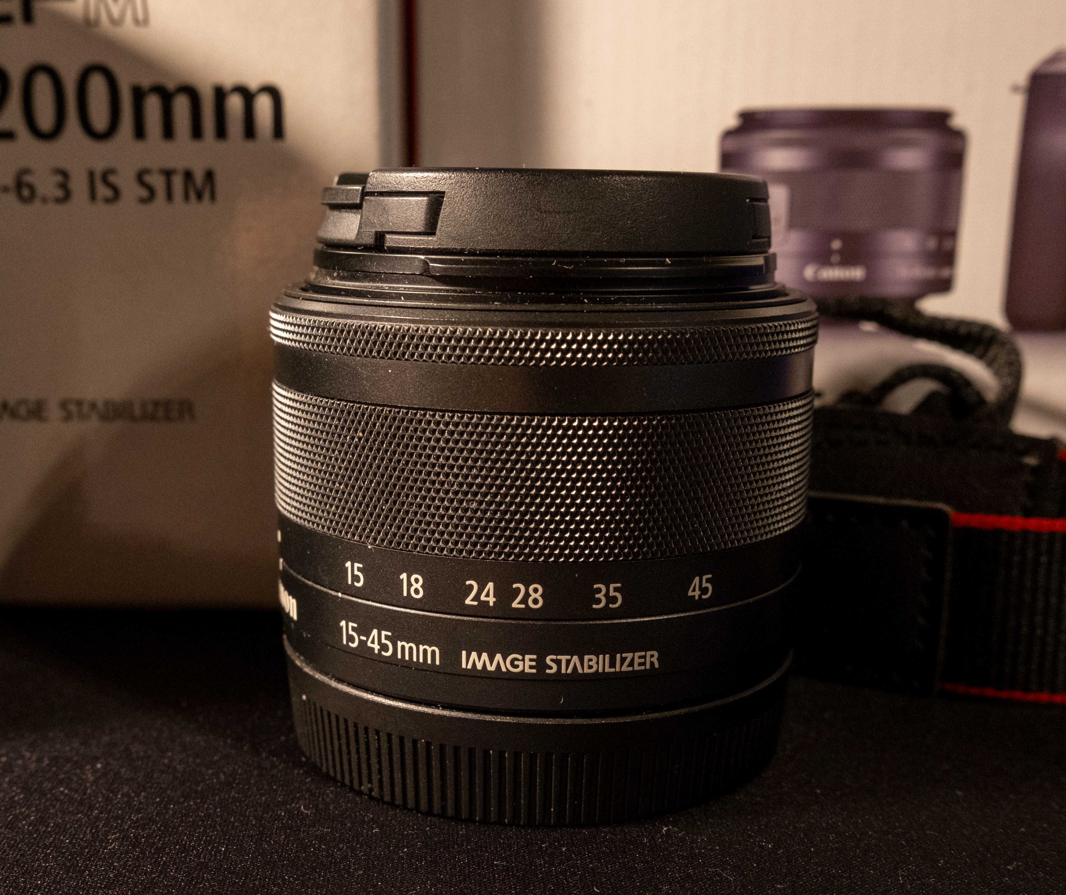Canon EOS M50 Mark 1 + 2 обектива 15-45 китов и 55-200