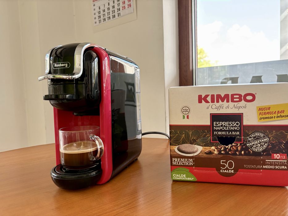 Кафемашина 8 в 1 Rosberg Premium + 50бр. Кимбо pod