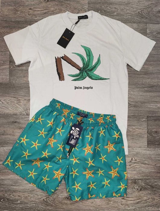 Мъжка детска фланелка тениска Palm Angels bear мече блуза 100% памук