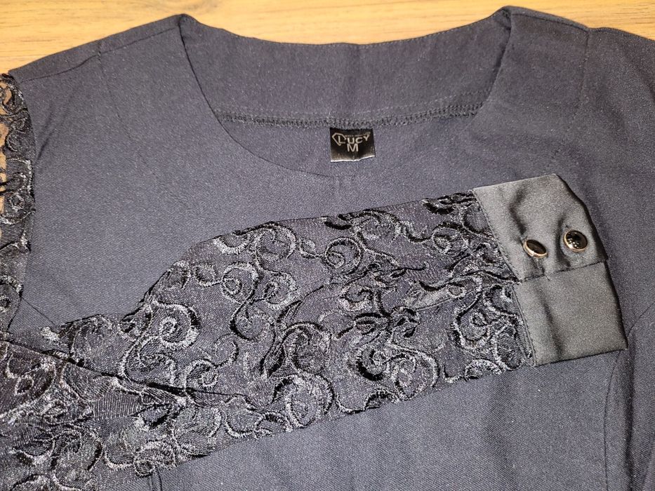 Елегантна черна блуза риза Lucy