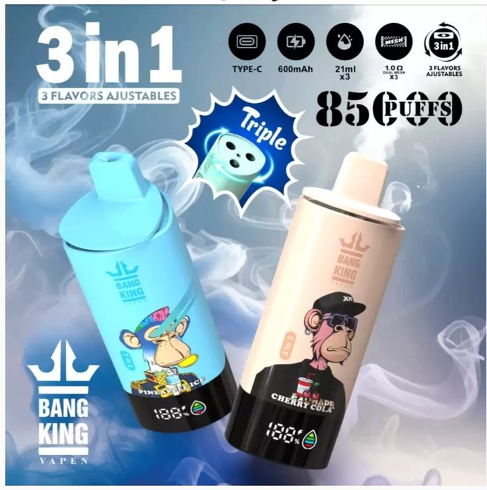 Redus! Bang King 85k Puffs 3 in 1 Reîncărcabil