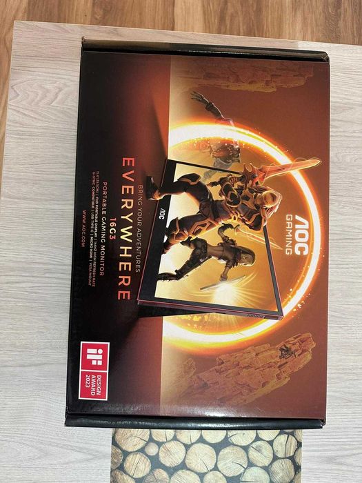 Monitor LED AOC Portabil Gaming AGON 16G3 15.6 inch FHD IPS 144 Hz