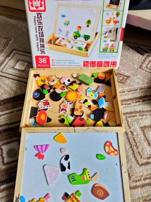 Пазл магнитный с доской для рисования