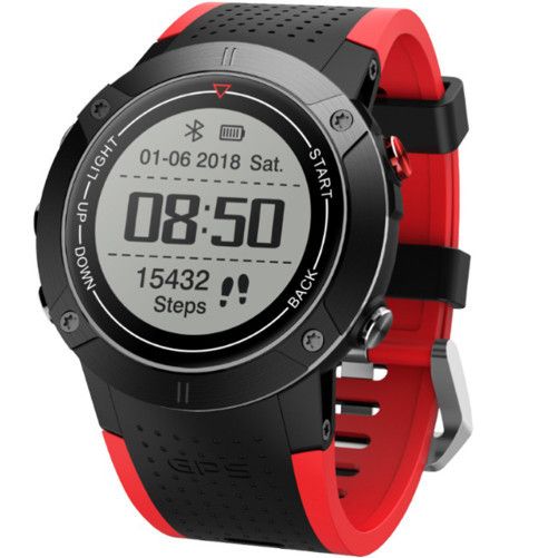 Smartwatch iUni DM18, Standby time 30 zile, GPS, BT, OLED, Red