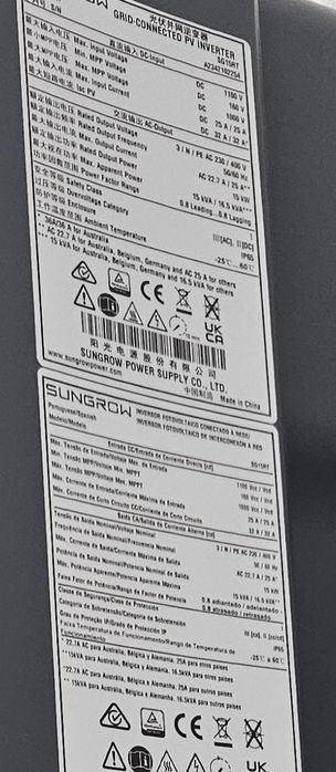 Invertor Sungrow SG15RT .