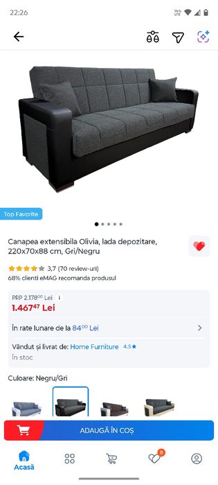Vând canapea extensibila