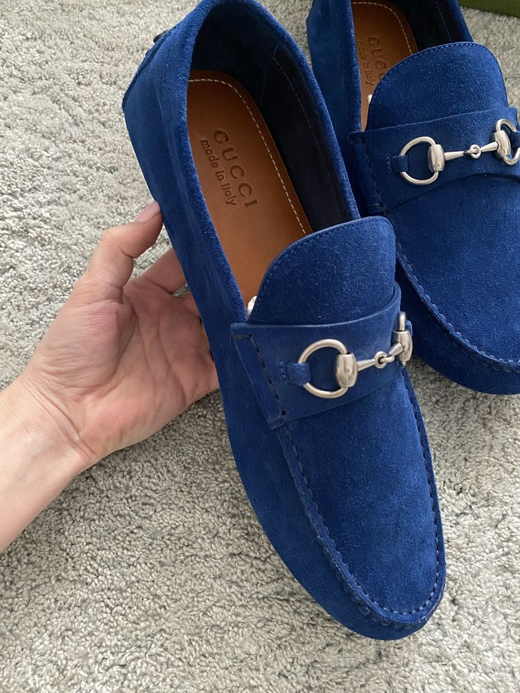 Mocasini Gucci Horsebit Slip-On Drivers, marimea 43