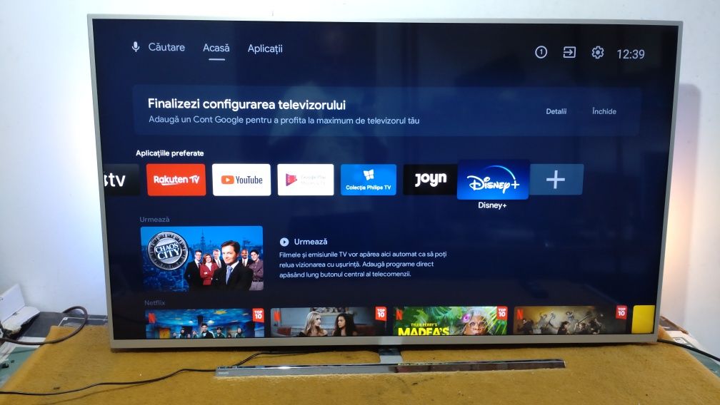 Televizor led 4K UHD Smart Philips Android Ambilight 140 cm WiFi