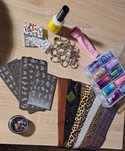 Set folii de transfer pt modele unghii, inele, adeziv,stampila,matrite