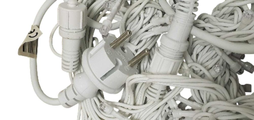 Instalatie Craciun tip perdea ploaie exterior 3x3m fir gros LED mare