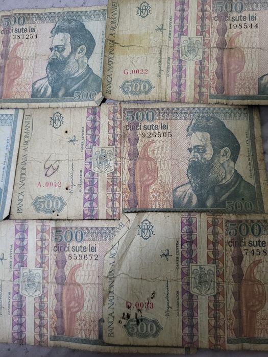 Bancnota 500 de lei Brancusi 1992