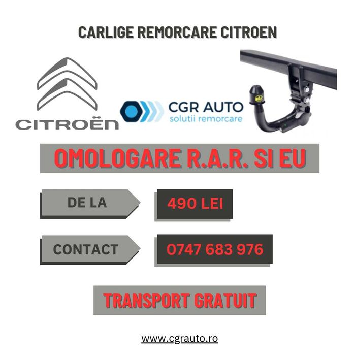 Carlige remorcare Citroen siguranta si calitate premium