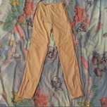Pantaloni elastic casual cu pietricele desfacut pana la genunchi