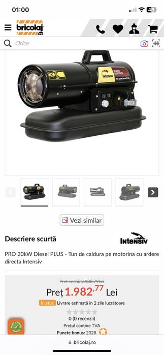 Vand tun de caldura intensiv 20kw