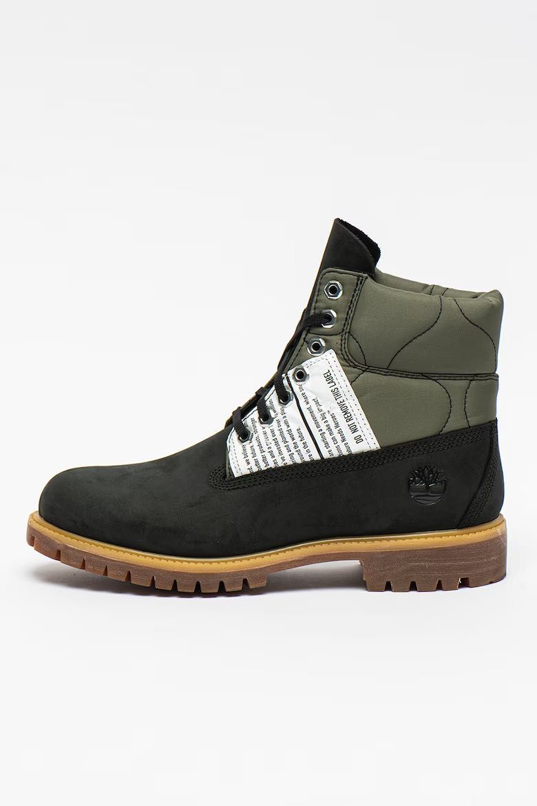 Timberland Premium 6 IN от набук с надпис Черен/Зелен 40